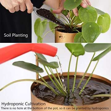 ANZOME Hoobbii Hanging Plant-Metal Plant Hanger, Simple Modern Planter, Hanging Plant for Indoor Plants, Home Decoration Hanging Flower Pot (Gold)