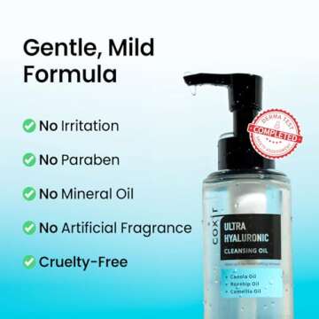 coxir ULTRA HYALURONIC CLEANSING OIL 5.07 fl.oz + BLACK RICE TXA PORE PURIFYING MASK l Blackheads, Pore Clearing, Deep Cleansing, Korean Skincare