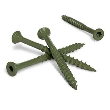 Deck Plus 48402 Wood Screws #10 x 2-1/2", Green, 5lb Box