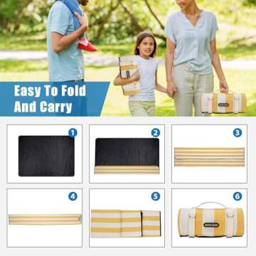 Outdoor Picnic Blankets Waterproof Large Sandproof Portable