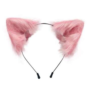 SMILETERNITY Fox Wolf Cat Ears - Handmade Costume Accessories for Parties