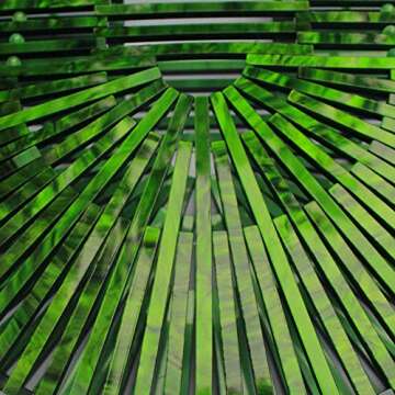 Womens Bamboo/Acrylic Clutch Handbag Large Tote Bag Beach Bag (Green)