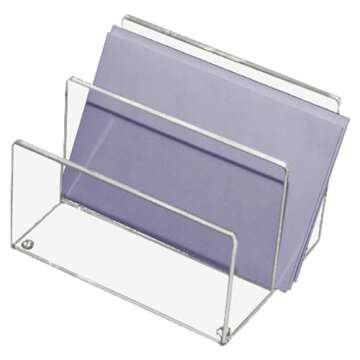 Kantek Clear Acrylic Mini File Sorter for Organized Desk