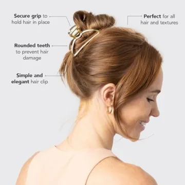 Kitsch Gold Metal Claw Clip for All Hair Types