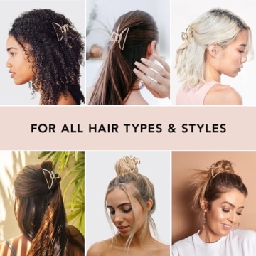 Kitsch Gold Metal Claw Clip for All Hair Types