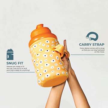 HydroJug Half Gallon Water Bottle 64oz - Refillable, Reusable Jug With Carry Handle - Leakproof Guarantee - Great For On-The-Go Hydration - Dishwasher Safe, BPA Free