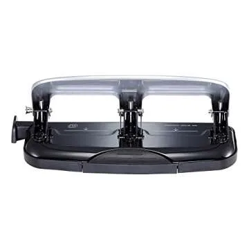 Bostitch Office EZ Squeeze 3-Hole Punch, 20 Sheet Capacity, Reduced Effort, No Jam Technology , Silver