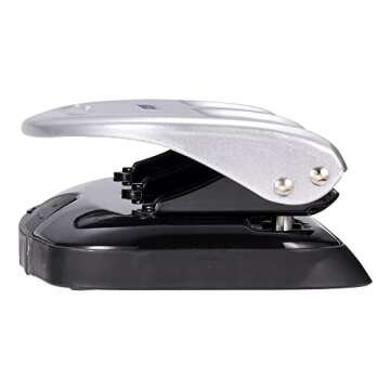 Bostitch Office EZ Squeeze 3-Hole Punch, 20 Sheet Capacity, Reduced Effort, No Jam Technology , Silver