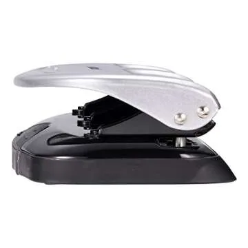 Bostitch Office EZ Squeeze 3-Hole Punch, 20 Sheet Capacity, Reduced Effort, No Jam Technology , Silver