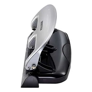 Bostitch Office EZ Squeeze 3-Hole Punch, 20 Sheet Capacity, Reduced Effort, No Jam Technology , Silver