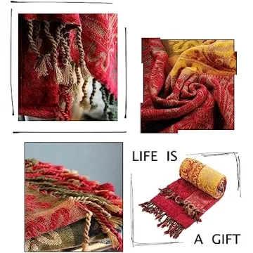 Stylish Boho Throw Blanket for Bed and Couch Elegance