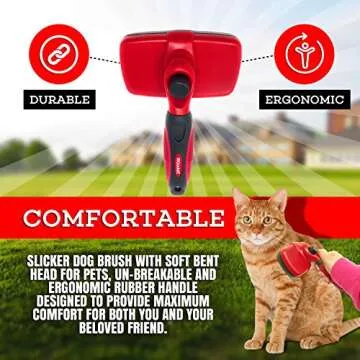 QOUKETT Self-Cleaning Slicker Brush for Pets