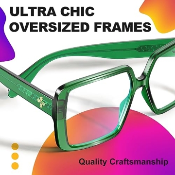 VISOONE Oversized Blue Light Blocking Glasses for Women