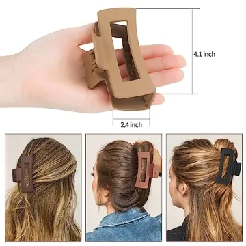 Sisiaipu Stylish 6-Piece Hair Claw Clips for All Hair Types