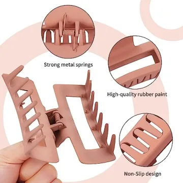 Sisiaipu Stylish 6-Piece Hair Claw Clips for All Hair Types