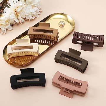 Sisiaipu Stylish 6-Piece Hair Claw Clips for All Hair Types