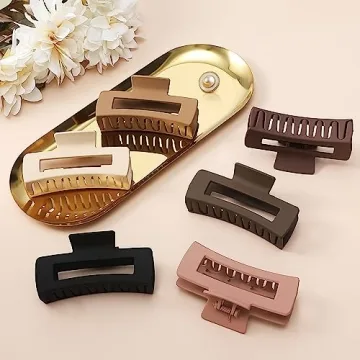 Sisiaipu Stylish 6-Piece Hair Claw Clips for All Hair Types