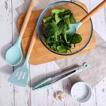 Kitchen Cooking Utensils Set, Silicone Kitchen Utensils Set, Silicone Cooking Utensils set, Lurvz 12 Pc Silicone Spatula Set with Holder