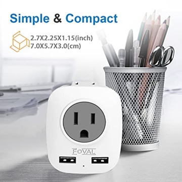 FOVAL EU Power Adapter 4-in-1 for European Travel
