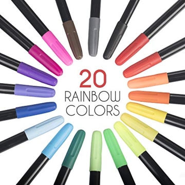 Zenacolor 20 Fabric Markers Permanent Vibrant Colors