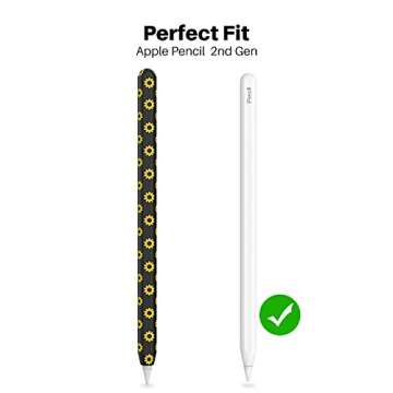 NIUTRENDZ Sunflower Case for Apple Pencil 2nd Generation Case Cover Silicone Protective Sleeve Acces...