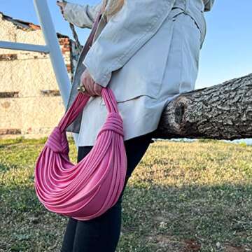 ZuTrenD Handbags for Women - Stylish Pink Top Handle Purse