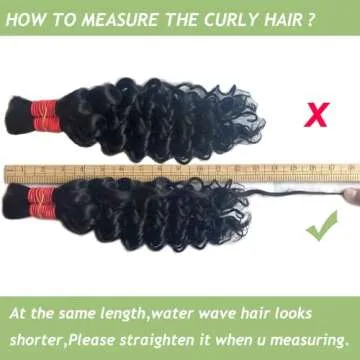 YOMIO Human Hair Braiding Hair Water Wave Bulk 16 Inch 100g (1Pack-2Bundles) for Braiding No Weft, Boho Braids