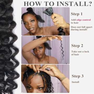 YOMIO Human Hair Braiding Hair Water Wave Bulk 16 Inch 100g (1Pack-2Bundles) for Braiding No Weft, Boho Braids