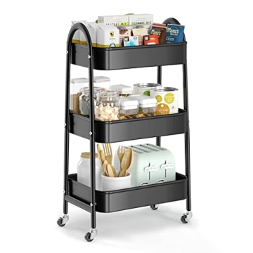 EAGMAK Metal 3 Tier Cart - Stylish & Versatile Storage