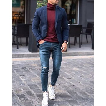 COOFANDY Men's One Button Sport Coat - Stylish Blazer Jacket