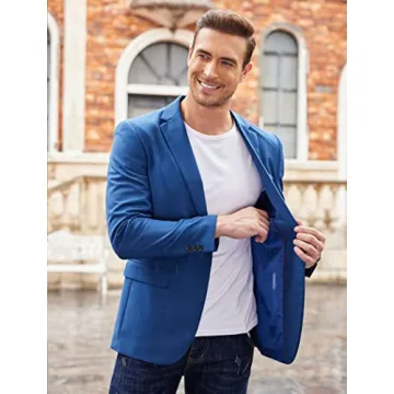 COOFANDY Men's One Button Sport Coat - Stylish Blazer Jacket