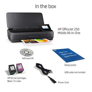 HP OfficeJet 250 Portable All-in-One Printer with Wireless Printing