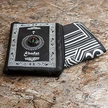 ABDEEZ [Pack of 2] Portable Travel Prayer Mats | Compass, Weights (Keeps mat in Place), and Pouch, P...