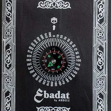 ABDEEZ [Pack of 2] Portable Travel Prayer Mats | Compass, Weights (Keeps mat in Place), and Pouch, Pocket Size (2)