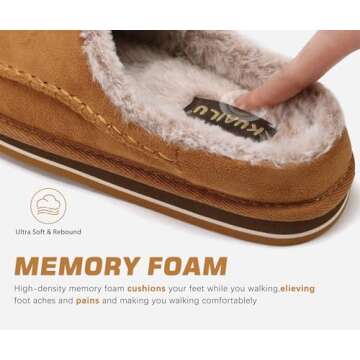 Luxury Comfort KuaiLu Men's Memory Foam Slippers
