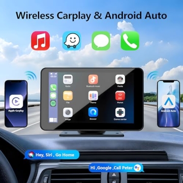 7" Portable Car Stereo with Apple CarPlay & Bluetooth