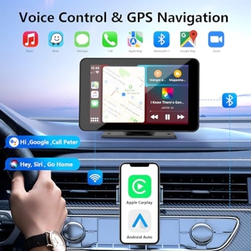 7" Portable Car Stereo with Apple CarPlay & Bluetooth