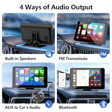 7" Portable Car Stereo with Apple CarPlay & Bluetooth