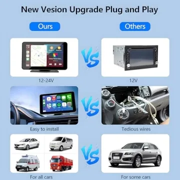 7" Portable Car Stereo with Apple CarPlay & Bluetooth