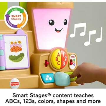 Fisher-Price Laugh & Learn Grow-the-Fun Garden to Kitchen, Interactive Farm-to-Kitchen Playset for Toddlers with Music, Lights and Learning Content