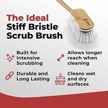 Shurhold Marine Mate Boat Deck Brush - Heavy Duty Cleaning Tool