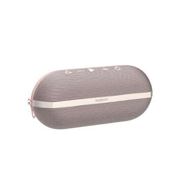 INSMY Portable Bluetooth Speakers, IPX7 Waterproof Floating 20W Wireless Speaker Loud Sound Rich Bass, Stereo Pairing Max 40W, 24 Hours Built-in Mic for Outdoors Camping Pool (Pink)