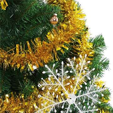 DECORA Gold Tinsel Garland for Christmas Tree Decorations Wedding Birthday Party Supplies 33 FEET