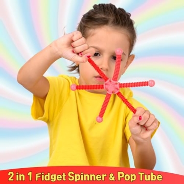 NUTTY TOYS Pop Tubes Fidget Spinner for Stress Relief