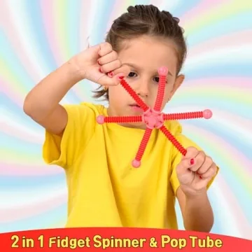 NUTTY TOYS Pop Tubes Fidget Spinner for Stress Relief