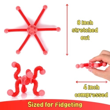 NUTTY TOYS Pop Tubes Fidget Spinner for Stress Relief