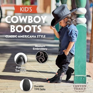 Stylish Premium Kids Cowboy Boots for Active Kids