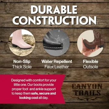 Stylish Premium Kids Cowboy Boots for Active Kids