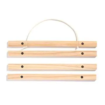 Wooden Frameless Poster Hanger, 11 inch Wide | DIY Magnetic Snap Fit Hanging Frame for your Art, Photos, Prints, Pictures, Paintings