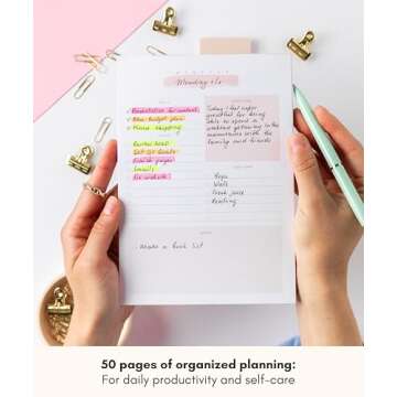 Daily To Do List Notepad – Daily Planner Undated, Daily Work Planner and Productivity Planner – ...